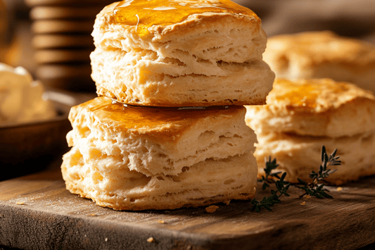 Flaky Buttermilk Biscuits with Honey Butter