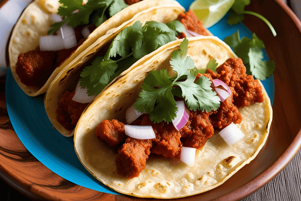 Spicy Chorizo Street Tacos with Fresh Coriander and Lime