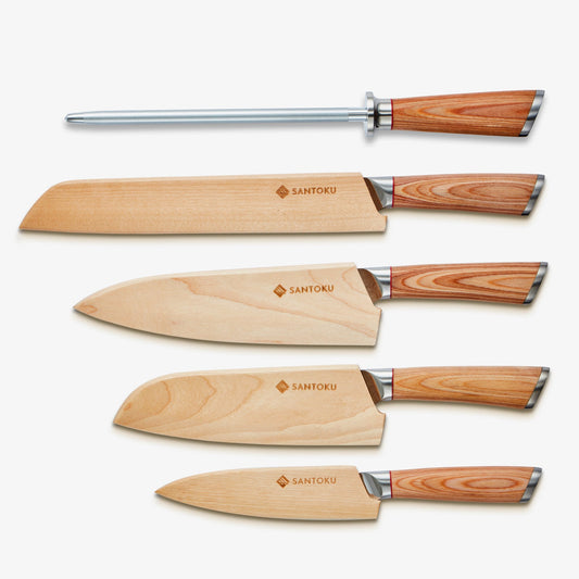Haruta (はるた) 5 PCS Set VG10 Damasco Steel Kitchen Knives