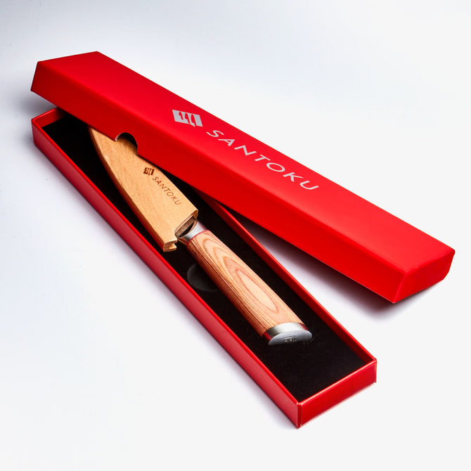 Haruta 4 Inch VG10 Japanese Damascus Steel Paring Knife with Wooden Handle & Scabbard