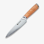 Haruta 5 pulgadas VG10 Cuchillo utilitario de acero Damasco Japonés con mango de madera y vaina