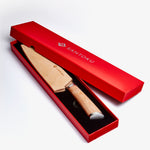 Haruta 7.7 pulgadas VG10 Damasco Japones Damasco Nakiri Cleaver con mango de madera y vaina