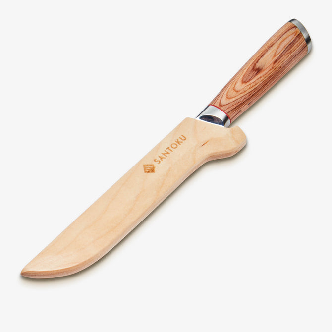 Haruta 6 pulgadas VG10 Cuchillo de deshielo de acero Damasco Japonés con mango de madera y vaina