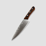 Yuhi 6-Piece Damascus-Pattern Kitchen Knife Set with Pakkawood Handles & Gift Box