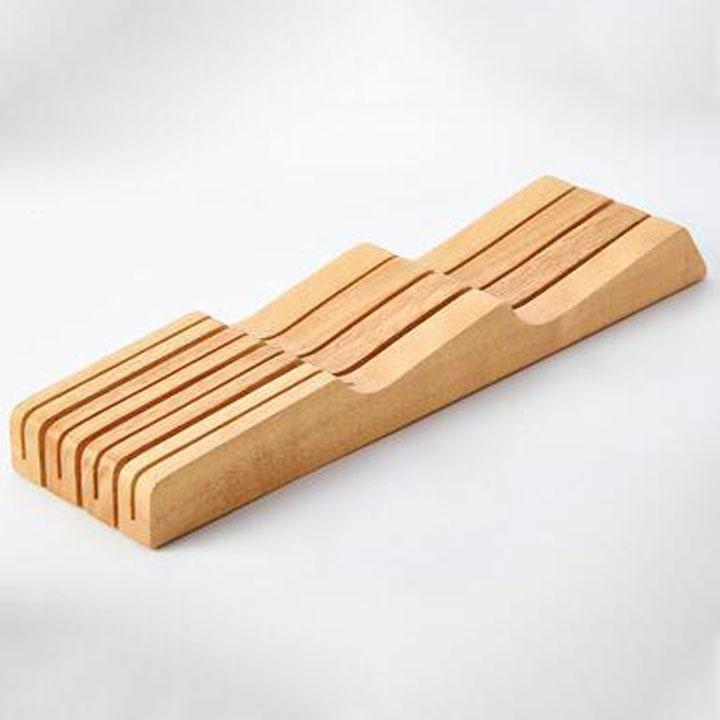 Cajón de cuchillo de cocina | Organizador de madera de mesa
